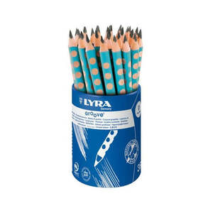 Drawing Sketching And Calligraphy: Lyra Groove Graphite B Turquoise Lacquered Pencils Pot of 36