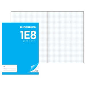 Warwick Exercise Book 1e8 7mm Quad With Margin 32 Leaf A4