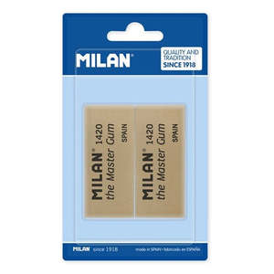 Milan: Milan Eraser 1420 Master Gum Blister Pack Of 2