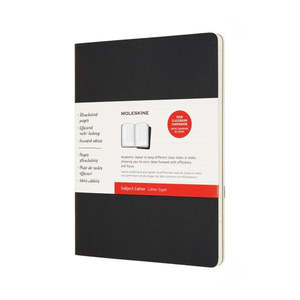 Moleskine Cahier Xtra Large Subject Black/Kraft Brown  Journals Pack Of 2