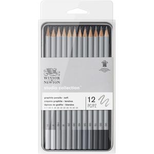 Winsor & Newton Studio Soft Graphite Pencil Set Of 12
