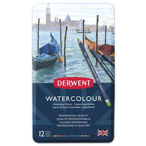 Derwent Watercolour Pencils Tin of 12