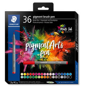 staedtler pigment brush pen assorted set 36