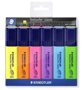 Staedtler Highlighter Textsurfer 364 WP6 Assorted Colours Pack of 6