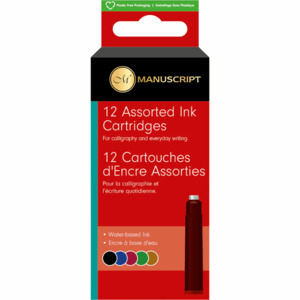 Paints Painting Accessories Mediums: Manuscript Fountain Pen Cartridges Pack Of 12