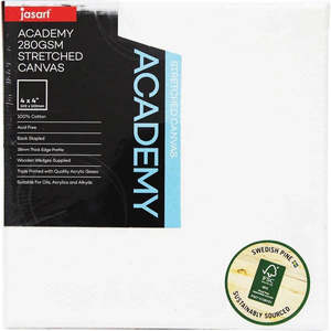 Display Surface Supplies: Jasart Academy 1.5 Inch Thick Edge Canvases Pack of 6