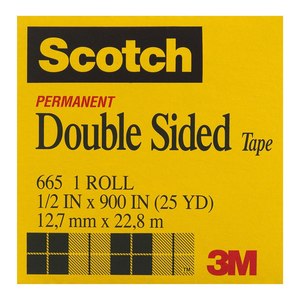 Scotch Double Sided Tape 665 12.7mmx23m