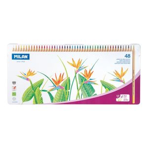 Milan Large Lead Hexagonal Coloured Pencils Set of 48