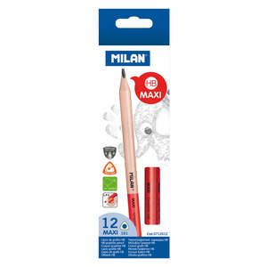 Kids Art Craft Learning: Milan Maxi Hb Graphite Pencils Set Of 12