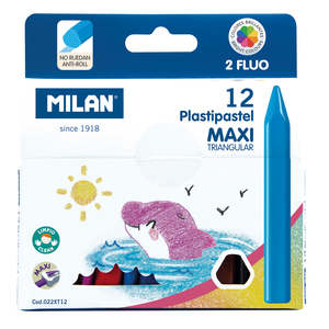 Milan Maxi Triangular Plastipastels Set of 12