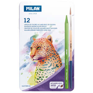 Milan Wood Free Watersoluble Colouring Pencils Set of 13