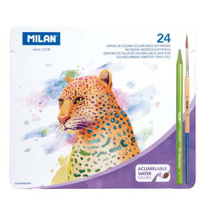 Milan: Milan Wood Free Water Soluble Coloured Pencils Set of 25