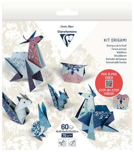 Clairefontaine Animals 60 Sheet 70gsm Origami Kit