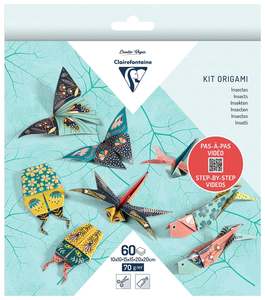 Clairefontaine: Clairefontaine Insects 60 Sheet 70gsm Origami Kit