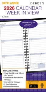 Clearance: Debden Dayplanner Slim Week to View Refill 2026