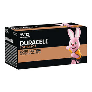 Sale: Duracell Coppertop Alkaline 9V Battery Bulk Pack of 12