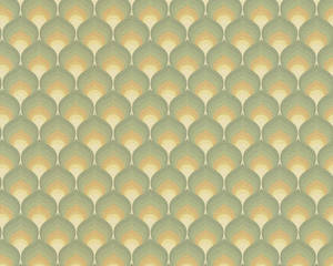 Sample Retro Scales Wallpaper - Green