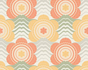 Orange: Retro Elegance Wallpaper - Orange