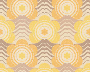 Yellow Wallpaper: Retro Elegance Wallpaper - Yellow