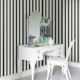 Narrow Stripes Wallpaper - Black & White