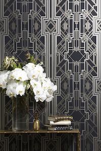 Instock Wallpaper: Metropolis - Art Deco Wallpaper - 3 Colours - Discontinuing