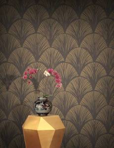 Asian Wallpaper: Orchid Scales Wallpaper - Vintage