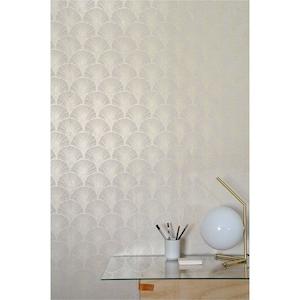 Orchid Scales Wallpaper - Cloudy White