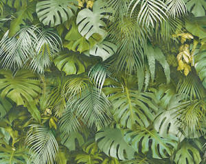 Instock Wallpaper: Monstera Jungle Wallpaper - Green - Peel and Stick