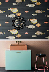 Acquario Fish Wallpaper - Charcoal