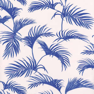 Instock Wallpaper: Jungle Palmes Wallpaper - Blue White - Discontinuing