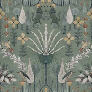 Oasis Villa Wallpaper - Celedon