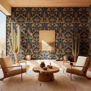 Staff Picks 1: Oasis Villa Wallpaper - Black