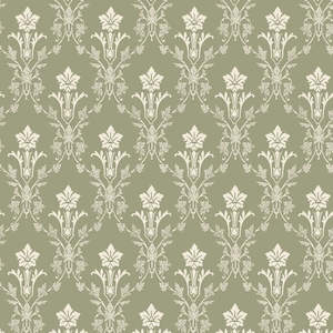 Villa: Hudiksvalls Floral Wallpaper - Green