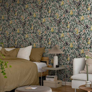 Fruit Garden - Colourful - Custom Sized Wallpaper Mural (per m2)