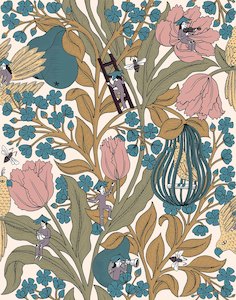 Art Deco Wallpaper: Neo-Belle Wallpaper - Pink