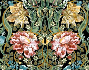 Art Deco Wallpaper: Belle-Epoque Wallpaper - Black