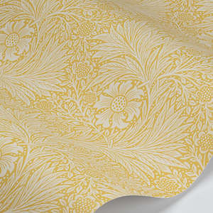 Art Deco Wallpaper: Marigold Wallpaper - Yellow