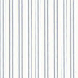 Stripe Wallpaper: Palatine Stripe Wallpaper- Ralph Lauren - Porcelain Blue