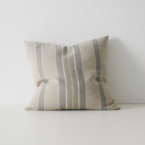 Franco Linen Stripe Cushion Cover - Sage - Discontinuing