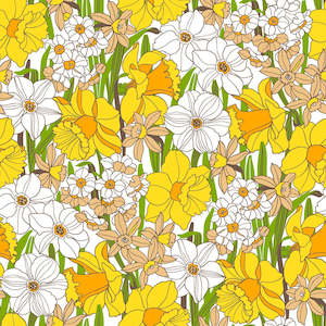 Duro: Easter Parade - Custom Sized Wallpaper Mural (per m2) - White Multi