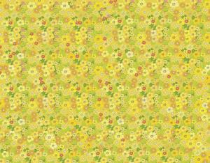 Flower Power Custom Sized Wallpaper Mural (per m2) - Yellow