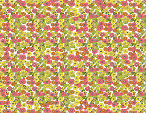 Flower Power Custom Sized Wallpaper Mural (per m2) - Pink