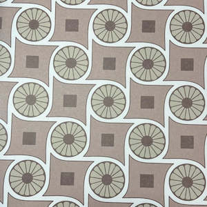 Retro Oranges Wallpaper - Purple/Taupe