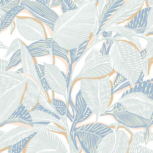 Riviera Lagoon Wallpaper - Bleu Mer