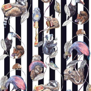 Hackney Empire Hybrid Mural Wallpaper - House of Hackney - Midnight Stripe