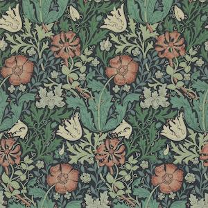 White Wallpaper: Herbarium Wallpaper - White