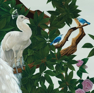 Vera's Garden - Peacock Wallpaper - Jade