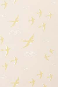Bird Wallpaper: Follow The Wind Wallpaper - Pale Pink