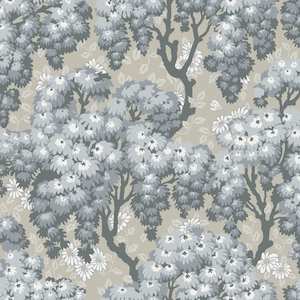 Tree Wallpaper: Ragnvi Wallpaper - Indigo Blue
