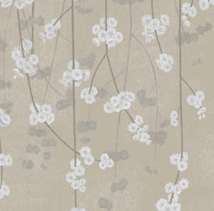 Tropical Wallpaper: Cherry Blossom Wallpaper - Sand